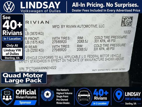 Used 2022 Rivian R1T Adventure AWD/4WD image 29