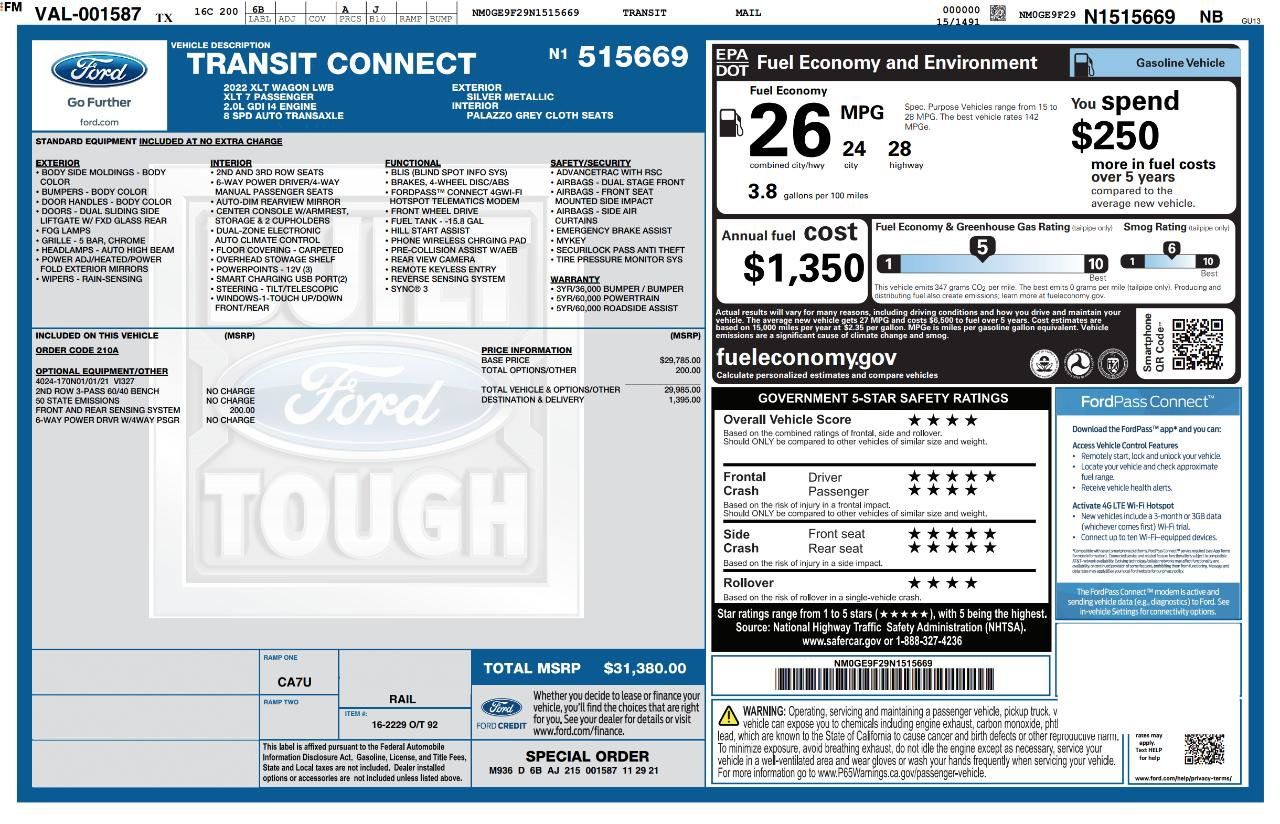 Used 2022 Ford Transit Connect XLT FWD image 4