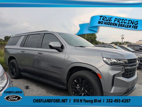 Used 2021 Chevrolet Suburban RST w/ Rear Media and Nav Package RWD image 1
