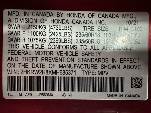 Used 2021 Honda CR-V EX-L image 11