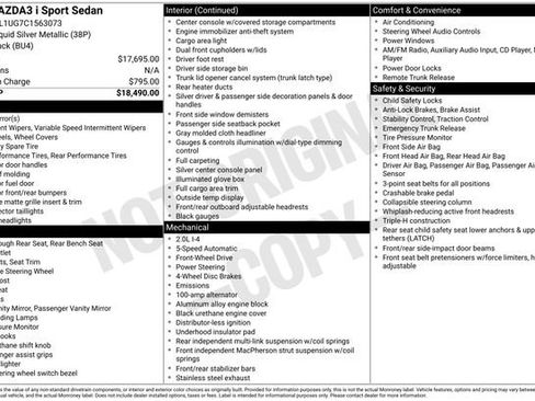 Used 2012 MAZDA MAZDA3 i Sport image 13