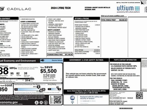 Used 2024 Cadillac Lyriq Tech w/ Driver Assist Package image 4