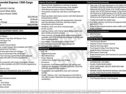 Used 2012 Chevrolet Express 1500 RWD image 1