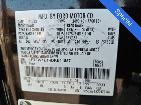 Used 2013 Ford F150 XLT w/ Luxury Equipment Group image 28