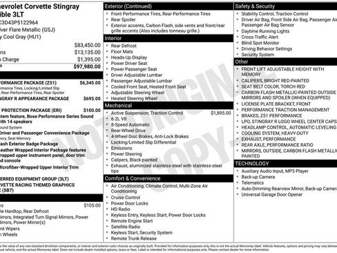 Used 2023 Chevrolet Corvette Stingray Premium Conv w/ Z51 Performance Package image 15