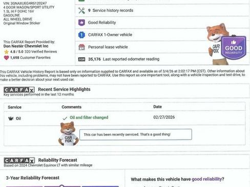 Used 2024 Chevrolet Equinox LT w/ LPO, Floor Liner Package image 5
