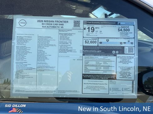 New 2026 Nissan Frontier SV w/ All-Weather Content Package image 13