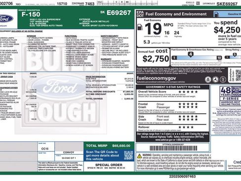 Used 2025 Ford F150 XLT w/ Equipment Group 302A MID AWD/4WD image 34