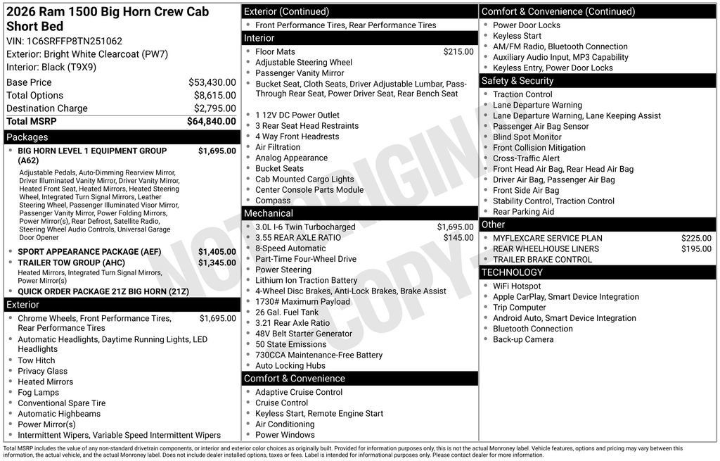 New 2026 RAM 1500 Big Horn AWD/4WD image 25