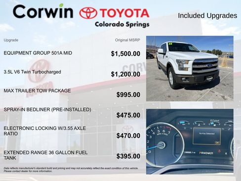 Used 2015 Ford F150 Lariat w/ Equipment Group 501A Mid image 4