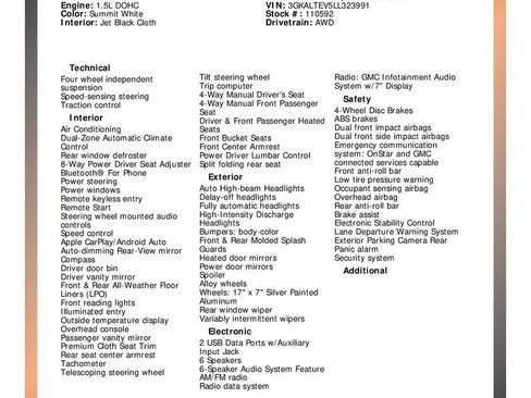 Used 2020 GMC Terrain SLE w/ Driver Convenience Package AWD/4WD image 29