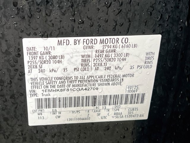 Used 2012 Ford Explorer Limited AWD/4WD image 11