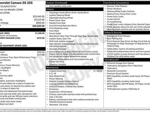 Used 2010 Chevrolet Camaro SS w/ RS Package RWD image 3