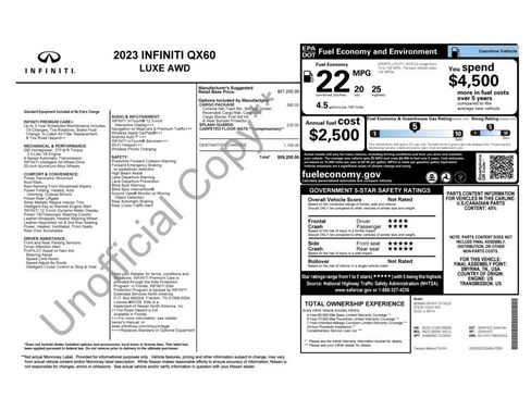 Used 2023 INFINITI QX60 Luxe w/ Cargo Package image 50