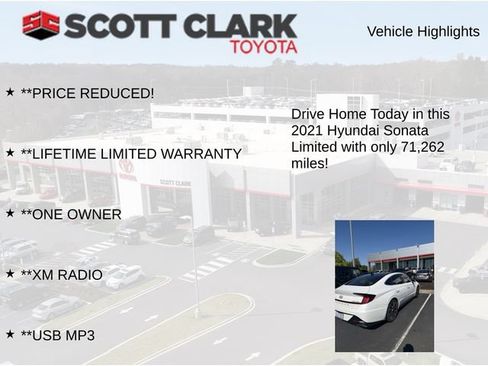 Used 2021 Hyundai Sonata Limited w/ Cargo Package FWD image 11