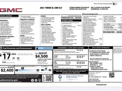 Used 2021 GMC Yukon XL SLT w/ SLT Premium Package image 34