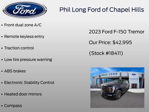 Certified 2023 Ford F150 Tremor w/ Equipment Group 402A High AWD/4WD image 39