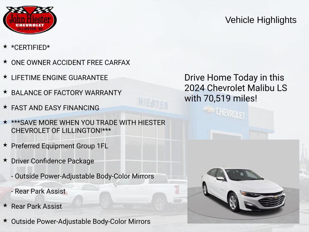 Certified 2024 Chevrolet Malibu LS w/ Driver Confidence Package FWD image 6