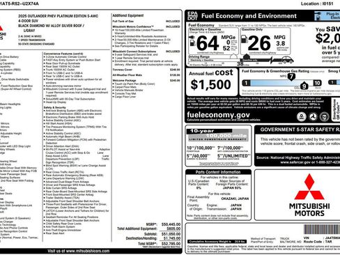 Used 2025 Mitsubishi Outlander SEL AWD/4WD image 18
