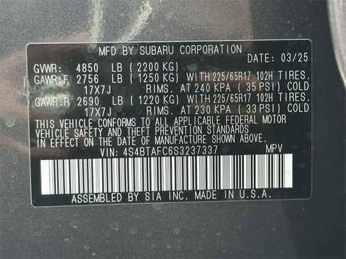 Used 2025 Subaru Outback Premium image 22