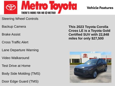 Certified 2023 Toyota Corolla Cross LE image 16