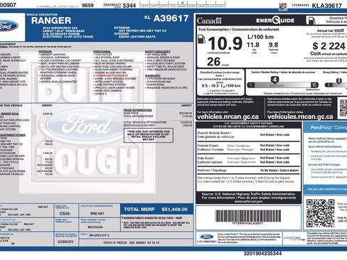 Used 2019 Ford Ranger Lariat w/ Equipment Group 501A Mid AWD/4WD image 8