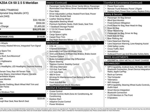 New 2026 MAZDA CX-50 Meridian Edition w/ Cargo Package AWD/4WD image 6