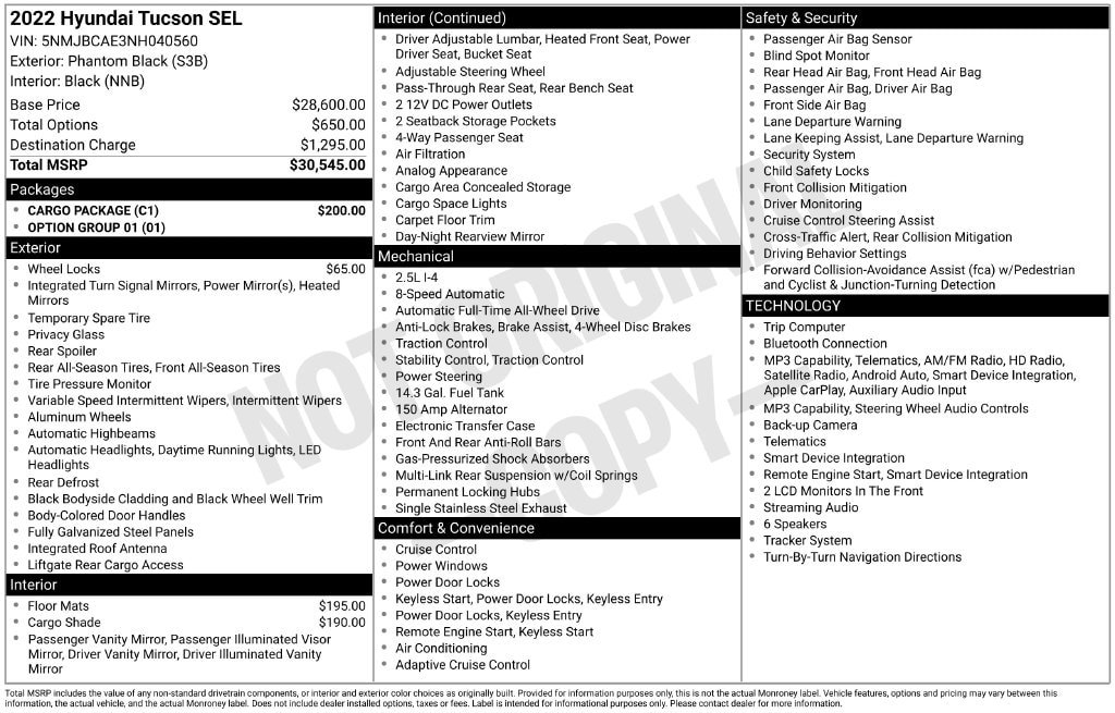 Certified 2022 Hyundai Tucson SEL w/ Cargo Package AWD/4WD image 27