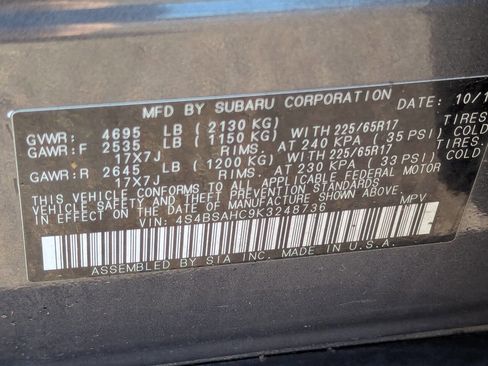 Used 2019 Subaru Outback 2.5i Premium image 34