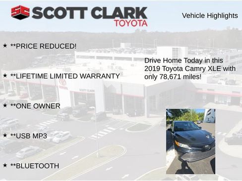 Used 2019 Toyota Camry XLE FWD image 10
