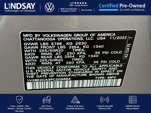 Certified 2023 Volkswagen Atlas Cross Sport SEL image 26