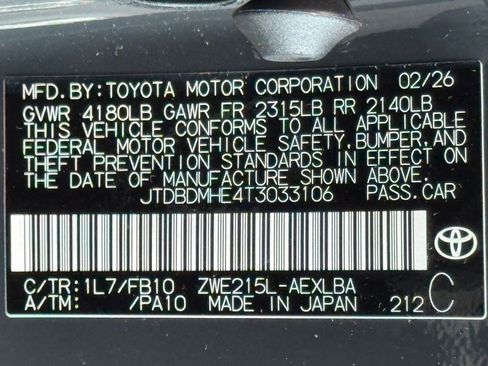 New 2026 Toyota Corolla LE AWD/4WD image 17