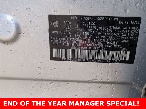 Certified 2022 Subaru Ascent Touring image 37