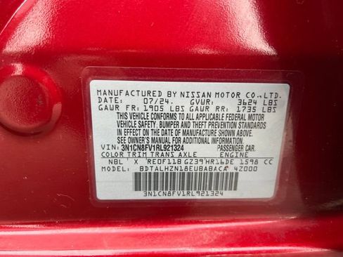 Used 2024 Nissan Versa SR w/ Trunk Package FWD image 17