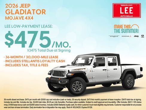 New 2026 Jeep Gladiator Mojave AWD/4WD image 4