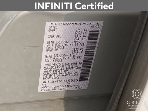 Certified 2026 INFINITI QX60 Sport w/ Dark Cargo Package image 34