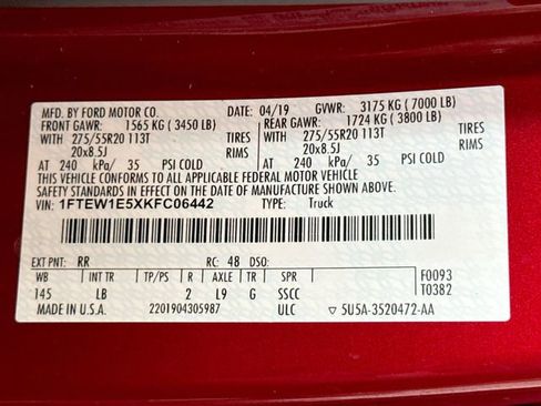 Used 2019 Ford F150 Lariat AWD/4WD image 32