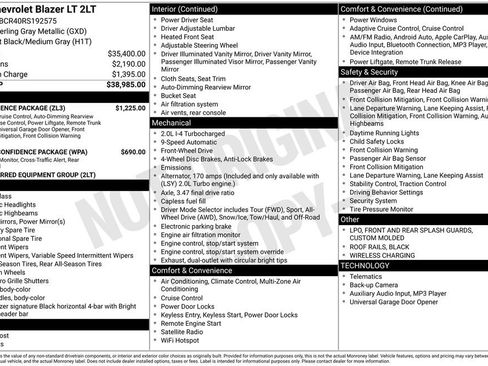 Used 2024 Chevrolet Blazer LT w/ Convenience Package FWD image 34