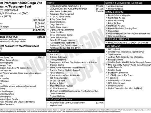 Used 2025 RAM ProMaster 3500 w/ Convenience Group FWD image 2