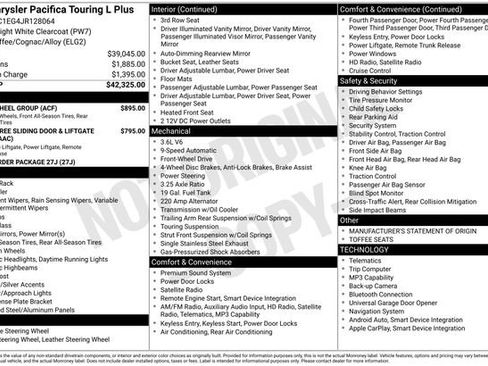Used 2018 Chrysler Pacifica Touring-L Plus w/ Tire & Wheel Group FWD image 12