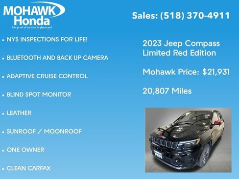 Used 2023 Jeep Compass Limited w/ Elite Group for (Red) Edition AWD/4WD image 7