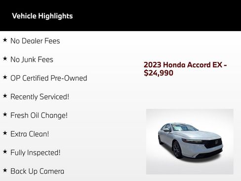 Used 2023 Honda Accord EX image 50