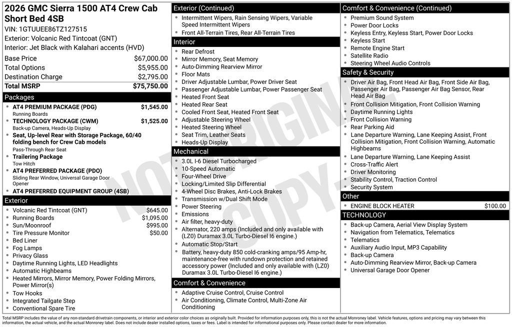 Certified 2026 GMC Sierra 1500 AT4 w/ AT4 Premium Package AWD/4WD image 22