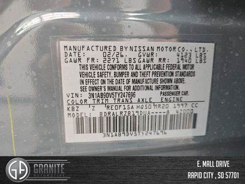 New 2026 Nissan Sentra SR FWD image 29