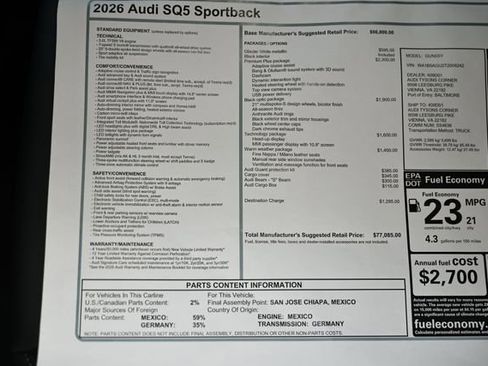 New 2026 Audi SQ5 Premium Plus image 24