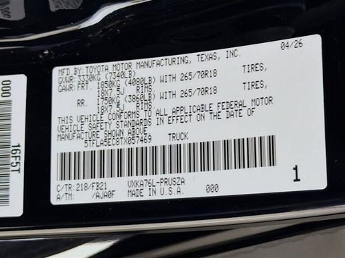 New 2026 Toyota Tundra SR5 AWD/4WD image 27