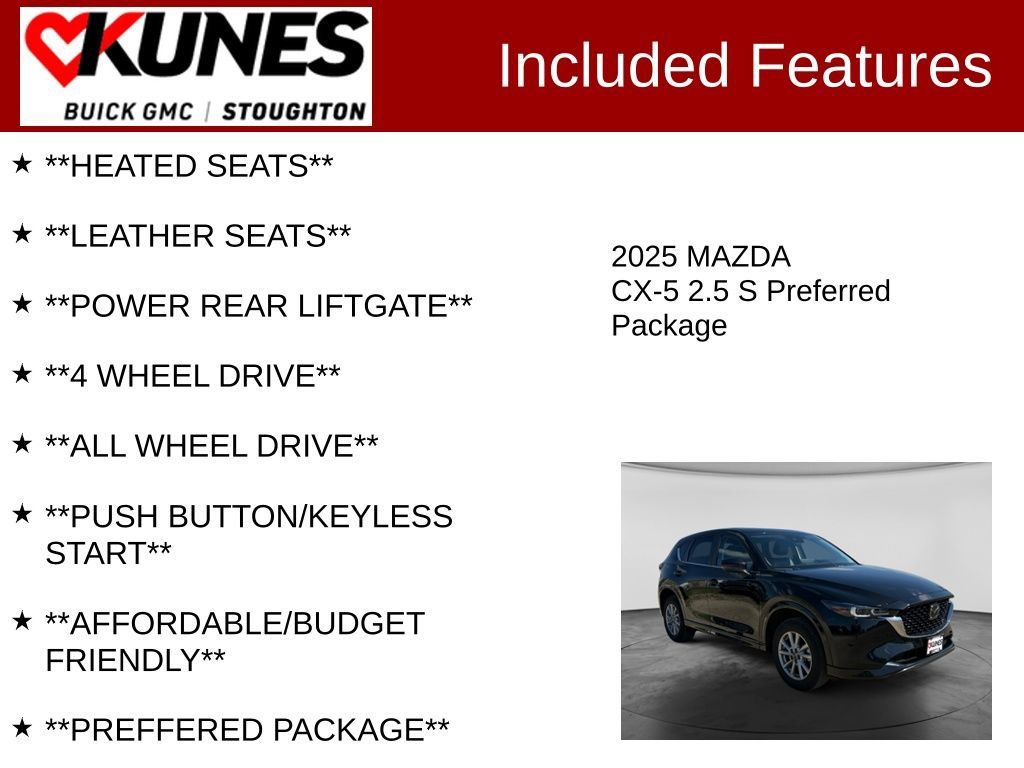 Used 2025 MAZDA CX-5 AWD 2.5 S w/ Preferred Package image 3
