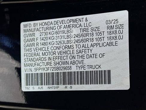 Certified 2025 Honda Ridgeline TrailSport+ image 35