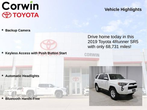 Used 2019 Toyota 4Runner SR5 AWD/4WD image 7