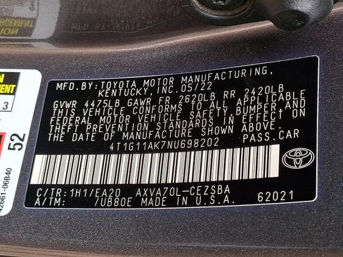Used 2022 Toyota Camry SE w/ Carpet Mat Package (TMS) FWD image 26